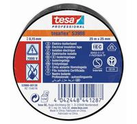NASTRO ISOLAN.CERTIFICATO NERO MM.25 (MT.25) TESA PZ 10,0