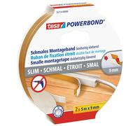 tesa 55714-00000-00 Powerbond, White, 5m x 9mm