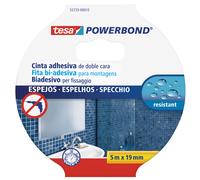 Nastro biadesivo per specchi Tesa Powerbond - 5 mt x 19 mm - bianco - Tesa