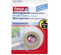 Tesa Powerbond TRANSPARENT, 1.5 m x 19mm 55743-00001-02