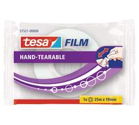 tesa 57521 Self Adhesive Tesafil Hand Tear Tape with Studied Edges for Easy Cut