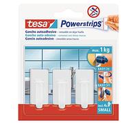 Tesa 57530-00014-01 Powerstrips Small Gancio Adesivo, Bianco