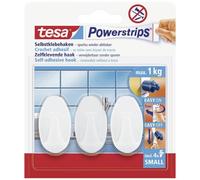 tesa 57533-00016-20 POWERSTRIPS® Gancio adesivo ovale Bianco Contenuto: 3 pz.