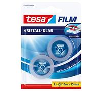 TESA 57766 - tesafilm® trasparente, 10 m x 15 mm, 2 rotoli