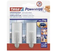 tesa 58055-00004-20 POWERSTRIPS® Gancio adesivo grande tendenza Cromo (opaco) C