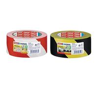 Tesa 58134-00000-00 Nastro Adesivo da Segnalazione, Bianco/Rosso & 58133-00000-0