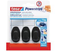tesa 58275-00000-20 Black Hooks S Ganci adesivi Powerstrips Small Oval (L x A)