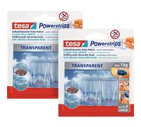 tesa 58813-00500-00 POWERSTRIPS® Gancio adesivo grande Trasparente Contenuto: 4