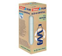 TESA - 59044-00000-01 - Nastro adesivo Crystal recycled - 19 mm x 33 m - PET - trasparente - Tesa - torre 8 pezzi - 100600 - Conf. da 1 Pz.