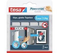 tesa 77722-00000-00 Powerstrips CLICK 4X grandi 2 pezzi (L x L) 85 mm x 20 mm C