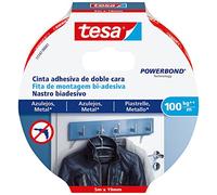 Tesa 77747-00001-00 Nastro per Fissaggio su Piastrelle e Metallo, Bianco