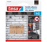 Tesa 77905-00001-00 Vite Adesiva Rettangolare per Mattone e Pietra 5 kg, Acciao, Set di 2 Pezzi