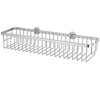 Tesa Cestino per Doccia Piccolo Aluxx, Alluminio Cromato Lucido, Autoadesivo, Tecnologia Adesiva di Montaggio, 50mm x 220mm x 102mm