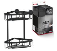 TESA 40507 - Ripiano doccia ad angolo nero tesa Aluxx a due piani
