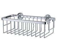 tesa Aluxx Mensola per doccia, alluminio cromato lucido, autoadesiva, tecnologia adesiva di montaggio, 92 mm x 250 mm x 125 mm