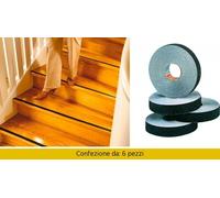 nastro antisdrucciolo autoadesivo nero per gradini pavimenti mm 25x15 mt