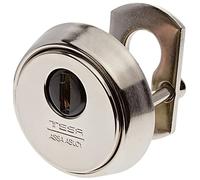 Tesa Assa Abloy E700L26LN Rosetta di Sicurezza E700L per Porta, Ottone Nichelato, Nucleo 2 x 2 mm in Acciaio Laminato, Protezione Cilindro Carbonitrurata, Contropiastra 4 mm