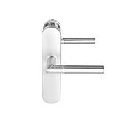 TESA Assa Abloy maniglia elettronica Code Handle con tastiera digitale per porte interne, placca lunga senza foro chiave, destra, cromo opaco