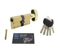 Tesa Assa Abloy MK1B3030L Cilindro ad alta sicurezza TK100 Doppia Frizione Ottone 30 x 30 mm Chiave - Pulsante