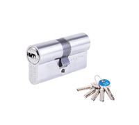 TESA ASSA ABLOY T6353030N Cilindro europeo T60, 30 x 30 mm, nichelato, per serrature a profilo europeo per porte residenziali e commerciali, installazione semplice dall’esterno con una sola vite