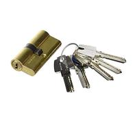 TESA ASSA ABLOY T65D3030L Cilindro europeo T60, 30 x 30 mm, finitura ottone, per serrature a profilo europeo per porte residenziali e commerciali, installazione semplice dall’esterno con una sola vite