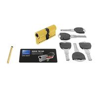 Tesa Assa Abloy TK153055L Cilindro ad alta sicurezza TK100 Doppia Frizione Ottone 30 x 55 mm Chiave - Chiave