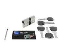 TESA ASSA ABLOY TK154040N Cilindro europeo TK100, 40 x 40 mm, nichelato, per serrature a profilo europeo per porte residenziali e commerciali, installazione semplice dall’esterno con una sola vite