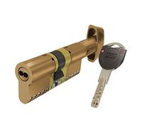 TESA ASSA ABLOY TK1B3535L Cilindro europeo TK100, 35 x 35 mm, finitura ottone, con camma lunga, per serrature a profilo europeo per porte residenziali e commerciali