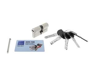 TESA ASSA ABLOY TX853060N Cilindro europeo TX80, 85 x 30 mm, per serrature a profilo europeo per porte residenziali e commerciali, installazione semplice dall’esterno con una sola vite