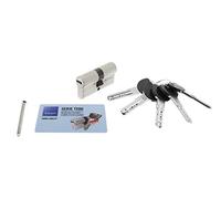 Tesa Assa Abloy, TX853545N, Cilindro ad alta sicurezza, TX80, Doppia Frizione, Cam lunga, Chiave - Chiave, Nichelato, 35 x 45 mm