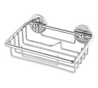 Tesa Baath,Portaoggetti Adesivo per Doccia, Metallo Cromato, Autoadesivo, Tecnologia di Montaggio Adesiva, 50mm x 260mm x 97mm