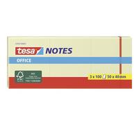 Tesa Blocco Note Adesivo tesa Office Notes 50x40 mm, Giallo, 3 Pezzi