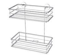 Tesa Cestino Doccia Baath, Metallo Cromato, Autoadesivo, Tecnologia di Montaggio Adesiva, 73mm x 250mm x 125mm