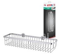 Tesa Cestino per Doccia Piccolo Aluxx, Alluminio Cromato Lucido, Autoadesivo, Tecnologia Adesiva di Montaggio, 50mm x 220mm x 102mm