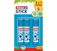 TESA 57076BL - 2+1 tesa® Stick ecoLogo 10 g, blu