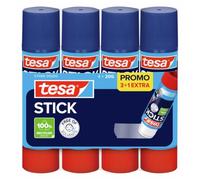 Tesa Colla Stick Promo - Colla Attacca e Stacca per Carta e Cartone - senza Solventi Ed Ecologica - 4 x 20 g