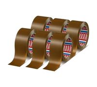 (TG. 6x 66 m x 50 mm) tesa Confezione da 6 nastri in PVC 4124, per imballare pac