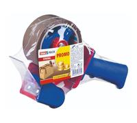 tesa 58166-00000-00 Confezione Strong e dispenser manuale in set con 1 rotolo di nastro adesivo silenzioso, marrone, 66 m x 50 mm, 66m:50mm