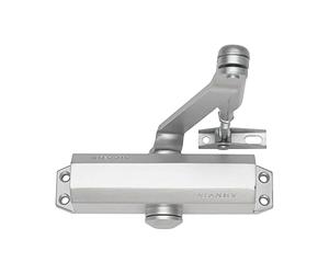 TESA DC110 Chiudiporta con Braccio a Forbice, Argento, con Fermo, per Porte a Battente fino a 950 mm