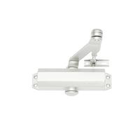 TESA DC110 chiudiporta, EN 3, per porte standard, braccio articolato, Bianco RAL 9016, montaggio superficiale, velocità e colpo finale regolabili