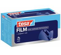 tesa Dispenser Easy Cut per Nastro Adesivo fino a 33 m x 19 mm, Blu | Distributore Stabile - con Lama Ondulata Affilata - A Casa, a Scuola e in Ufficio
