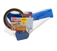 tesa 58166-00000-00 Confezione Strong e dispenser manuale in set con 1 rotolo di nastro adesivo silenzioso, marrone, 66 m x 50 mm, 66m:50mm