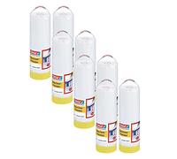 tesa Easy Cover 4365 Precision - Confezione da 8 - Pellicola da pittore con nastro da imbianchino, per mascherare e coprire durante la verniciatura, nastro coprente 2 in 1 con pellicola, trasparente,