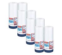 tesa Easy Cover 4369 UV - Confezione da 8 pellicole per pittura con nastro in tessuto da incollare e coprire in esterni - Nastro adesivo 2 in 1 con pellicola - blu opaco - 14 m x 1,4 m