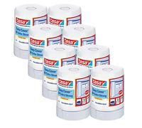 Tesa Easy Cover 4373 - Pellicola trasparente per pittori, trasparente, 12 m x 0,55 m, 8 pezzi, 4373