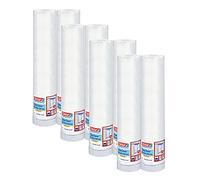 tesa Easy Cover 4373 UV Extra Strong, 8 Rotoli con Pellicola, 12m x 0,55m | Nastro da Imbianchino in Tessuto Resistente ai Raggi UV con Forte Pellicola Protettiva - Trasparente