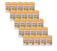Tesa Easy Cover 4402 Precision Standard - 25 pellicole da pittore con nastro adesivo per mascherare e rivestire 2 in 1 con pellicola incolore, 33 m x 0,55 m ciascuno