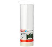 tesa Easy Cover Film ECONOMY - Telo Copritutto per Pittura 2 in 1 con Biadesivo in Carta - 33 m x 140 cm