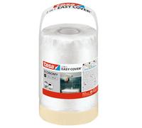 tesa Easy Cover Film ECONOMY - Telo Copritutto per Pittura 2 in 1 con Biadesivo in Carta - 33 m x 55 cm
