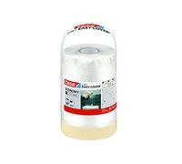 tesa Easy Cover Film ECONOMY - Telo Copritutto per Pittura 2 in 1 con Biadesivo in Carta - 33 m x 55 cm